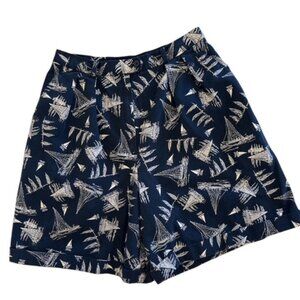 Vintage Ralph Lauren Sport‎ Drop Front Nautical Shorts Button Sailboat Women’s 8